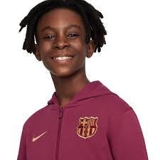 Youth Nike FC Barcelona Club Football Full-Zip Hoodie
