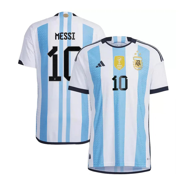 Women s Adidas Messi Argentina 3 Star Home Jersey 2022 23