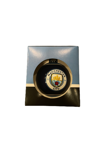 Manchester City Glass Bauble